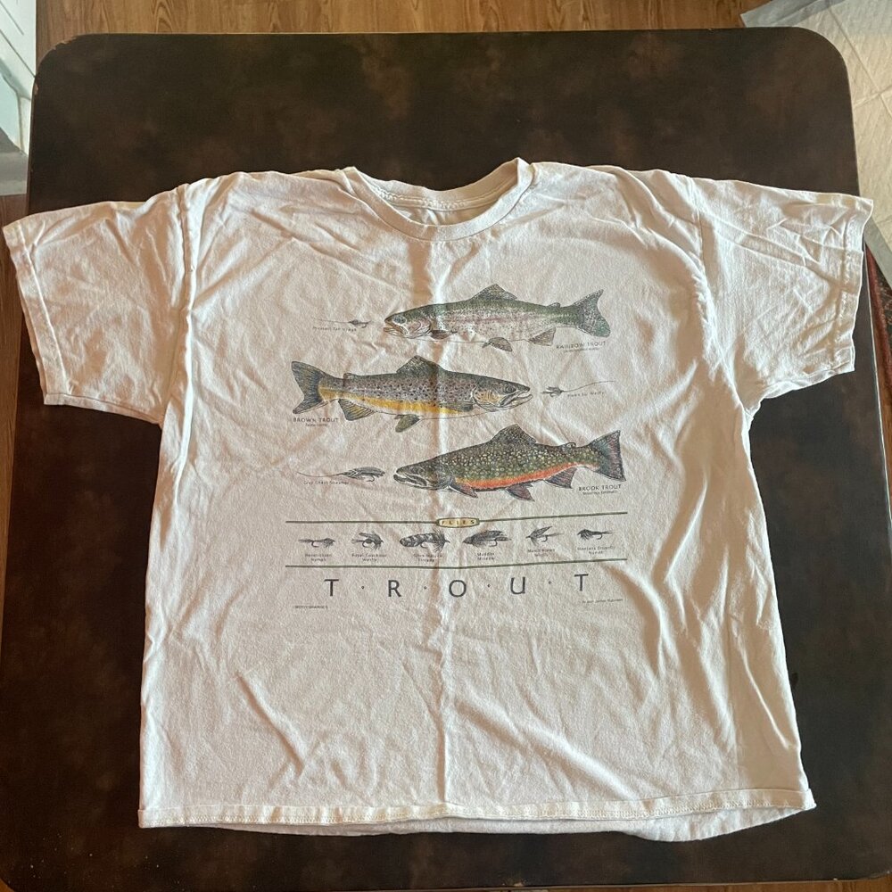 XL Unisex Liberty Graphics Trout and Flies Tee